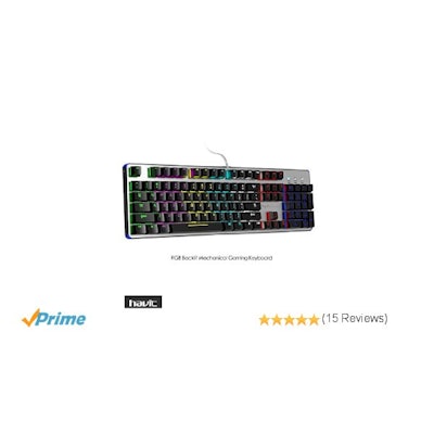 Amazon.com: HAVIT® HV-KB366L RGB Backlit Wired Mechanical Gaming Keyboard with B