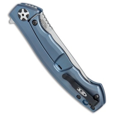 Zero Tolerance Sinkevich 0452TIBLU Flipper Knife Blue Titanium (4.1" Satin) ZT -