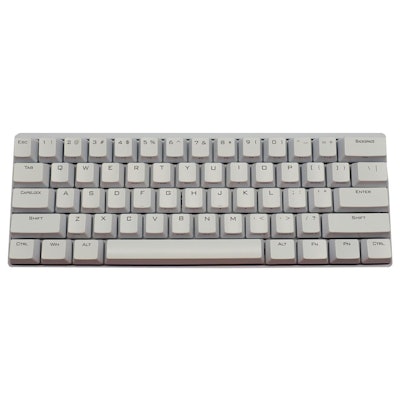 Vortex POK3R White Case White LED 60% Double Shot ABS Mechanical Keyboard with C