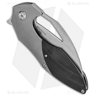 Kizer Isham Megatherium| Left Hand Flipper Knife | Ti/Carbon Fiber