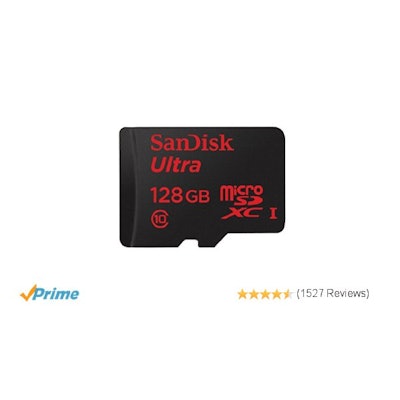 Amazon.com: SanDisk Ultra 128GB Ultra Micro SDXC UHS-I/Class 10 Card with Adapte