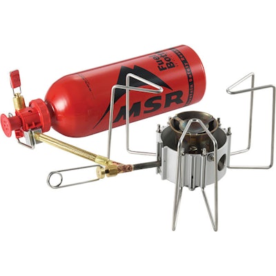 MSR® DragonFly™ multi-fuel camp stove.