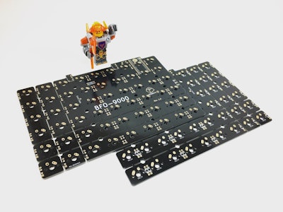 
    BFO-9000 Keyboard - Customizable Full-Size Split Ortholinear
    
    
    