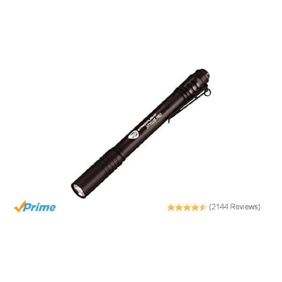 Streamlight 66118 Stylus Pro Black LED Pen Flashlight with Nylon Holster - Basic