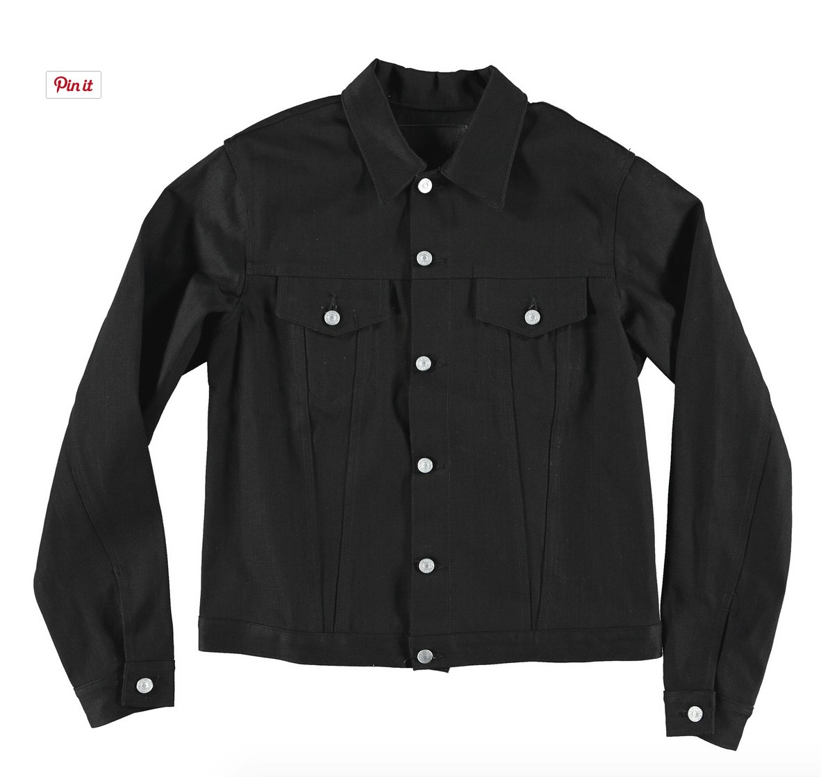 black raw denim jacket