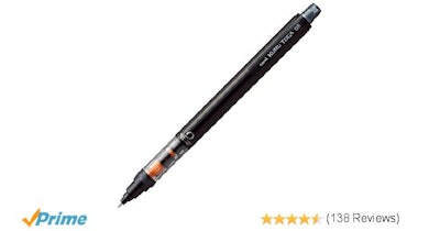 Amazon.com : Uni Mechanical Pencil, Kuru Toga Pipe Slide Model 0.5mm Lead, Black
