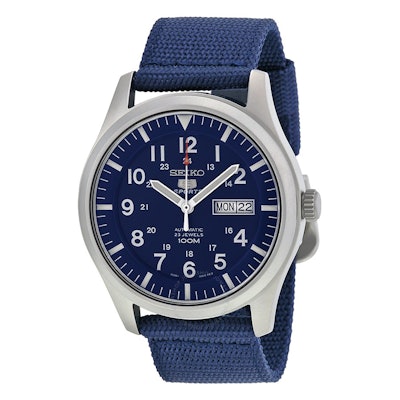 Seiko 5 Sport Automatic Navy Blue Canvas Men's Watch SNZG11 - Seiko 5 - Seiko - 