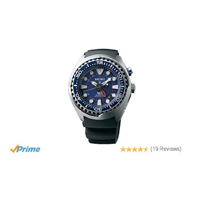 Amazon.com: Seiko SUN065 Special Edition Padi Kinetic GMT Diver Watch by Seiko W
