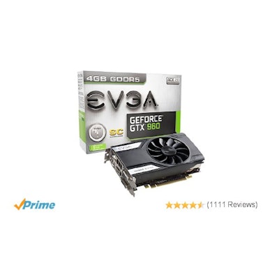 Amazon.com: EVGA GeForce GTX 960 4GB SC GAMING, Only 6.8 inches, Perfect for mIT