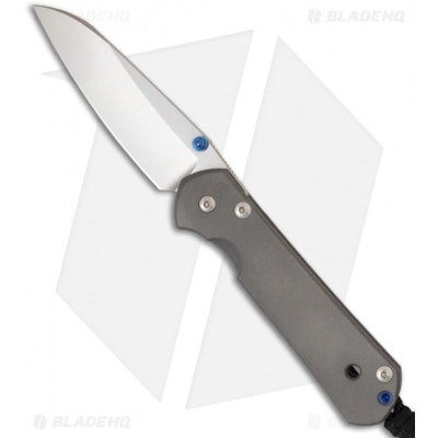 Chris Reeve Small Sebenza 21 Insingo Knife (2.94" Stonewash Plain) - Blade HQ