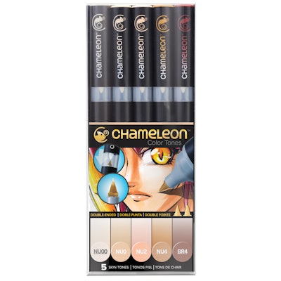 Chameleon Color Tones - 5 Pen Skin Tones - Chameleon Art Products