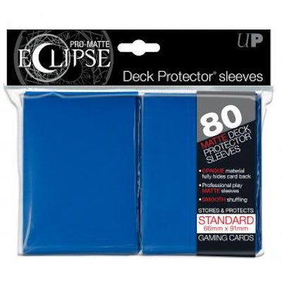 PRO-Matte Eclipse Blue Standard Deck Protector sleeves 80ct, Ultra PRO