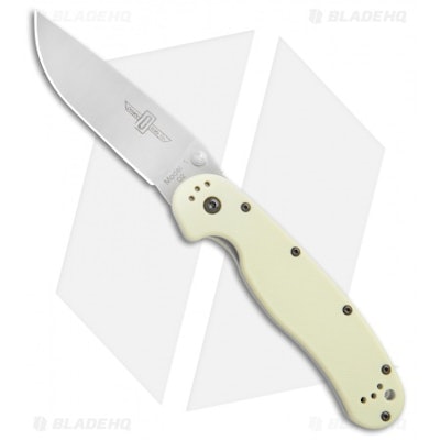 Ontario RAT Model 1 Liner Lock Knife Desert Tan (3.625" D2 Satin) 8867TN - Blade
