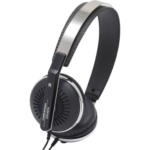 Shop Audio Technica ATH RE 70 On Ear Headphones Black & Discover 