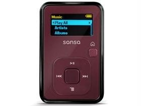 SanDisk Sansa Clip + plus red shops - 8GB Digital Media MP3 Player NEW