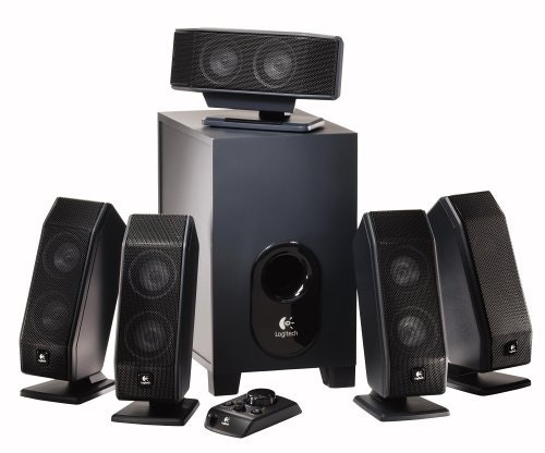 logitech s500 black 5.1 speakers
