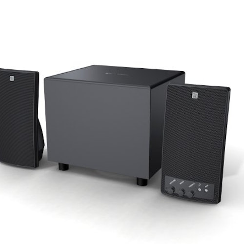 Shop Altec Lansing Vs 2521 2 1 Computer Speakers With Powered Subwoofer Black Discover Community Reviews At Drop