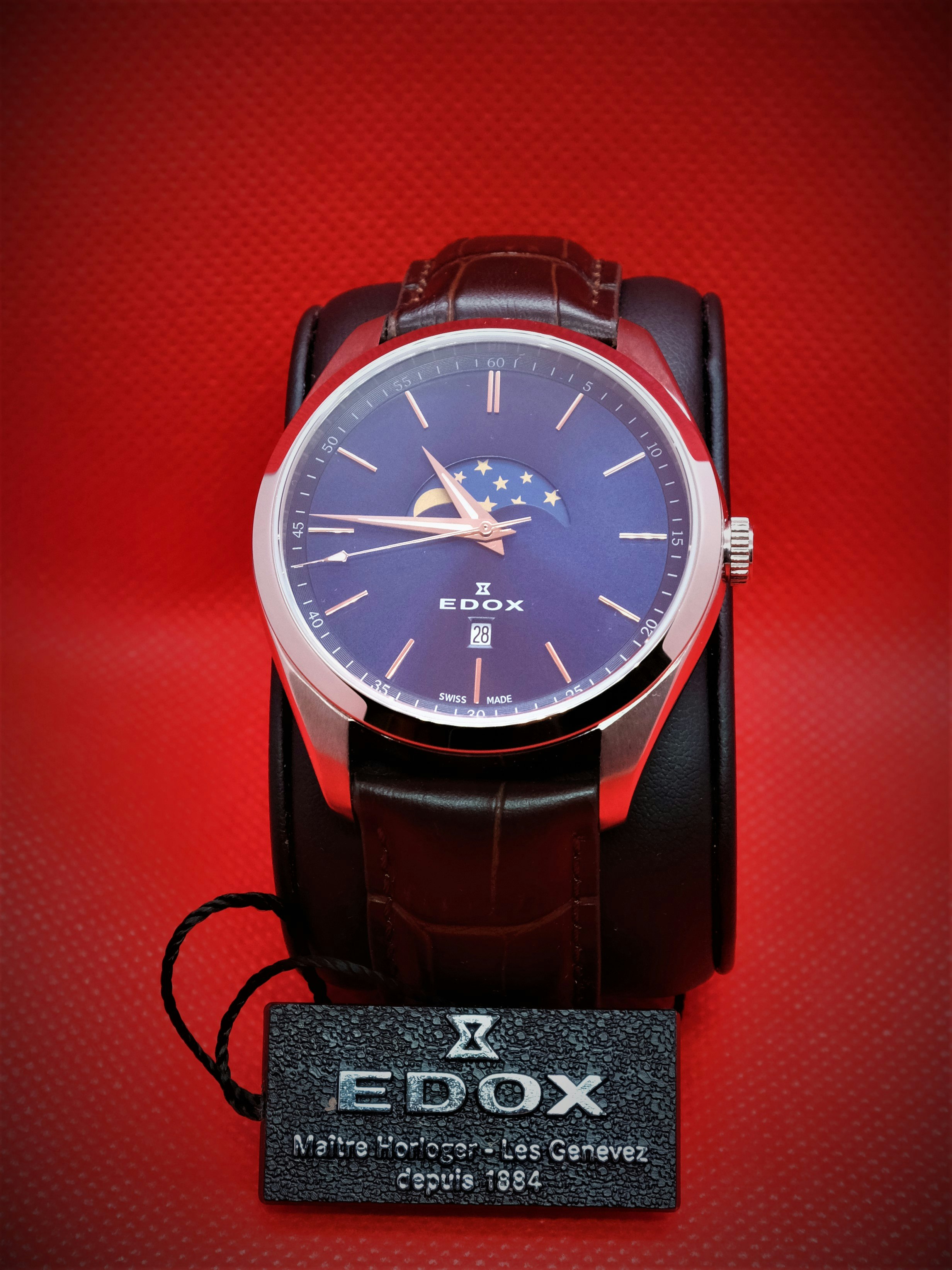 Edox Les Vauberts Moonphase Quartz Watch | Watches | Dive Watches