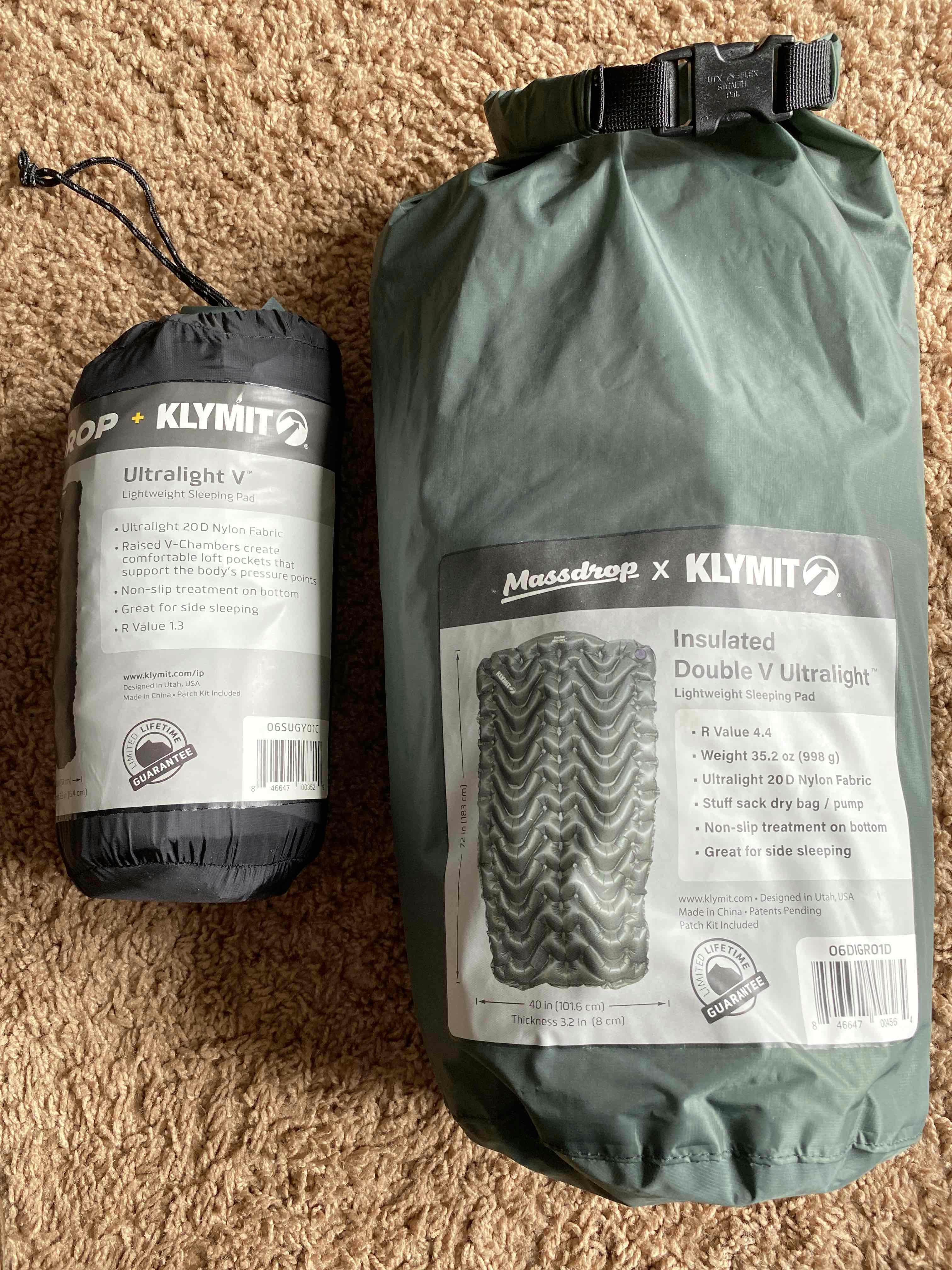 klymit ultralight double sleeping pad