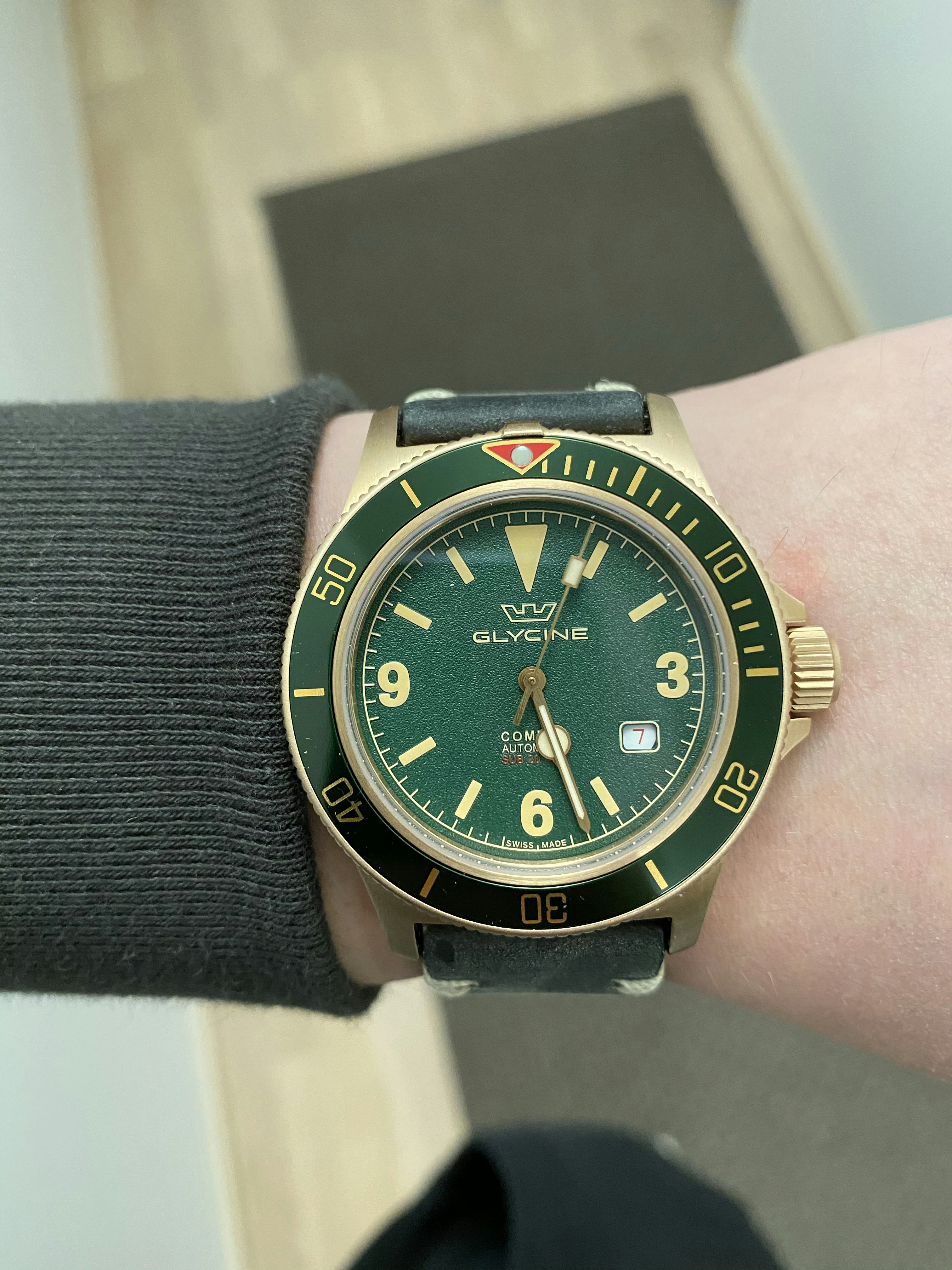 Glycine Vintage Bronze Combat Sub Watches Dive Watches Drop