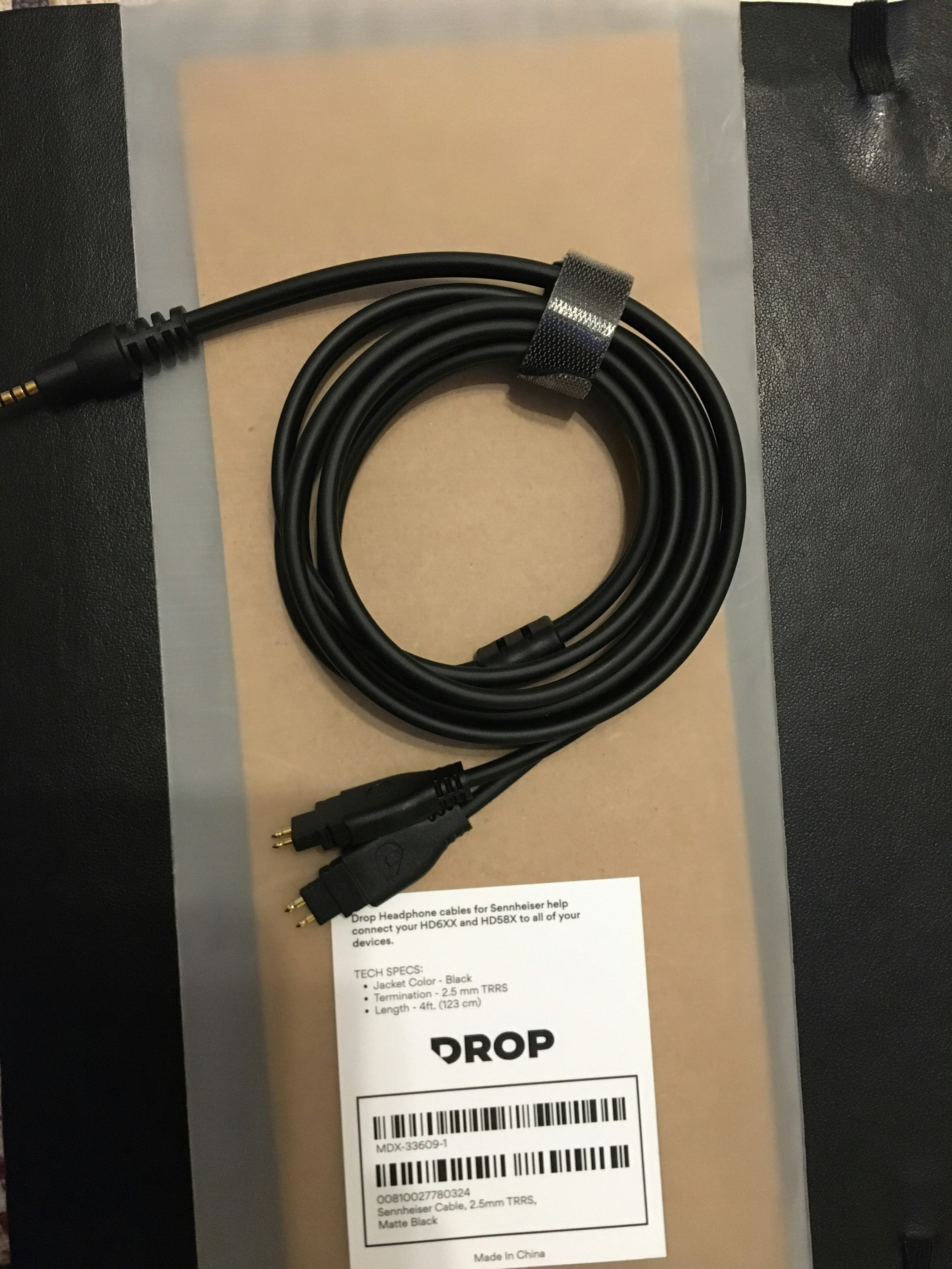 drop trrs 2.5 mm headphone cable for sennheiser