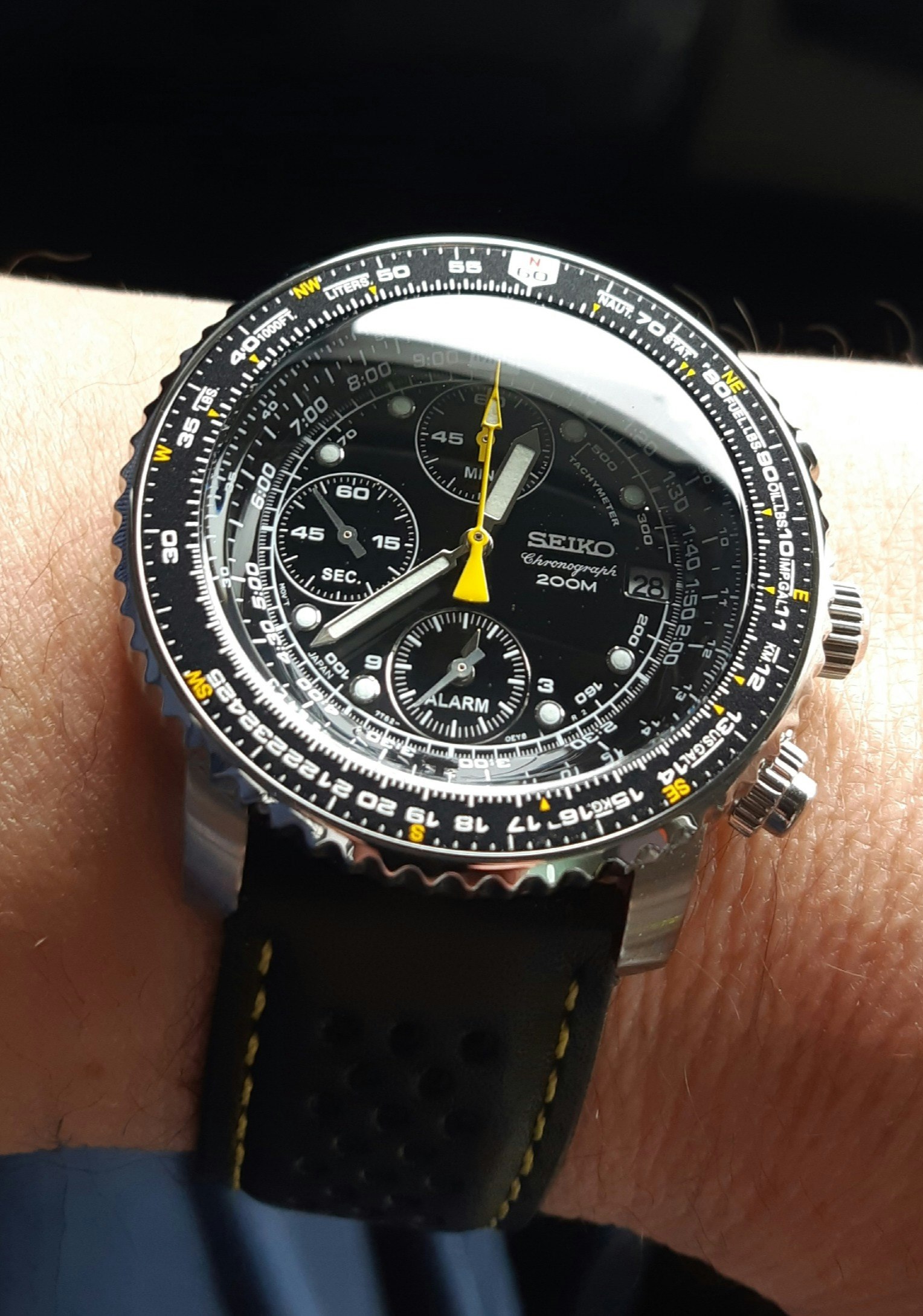 Seiko sna flight alarm chronograph outlet watch