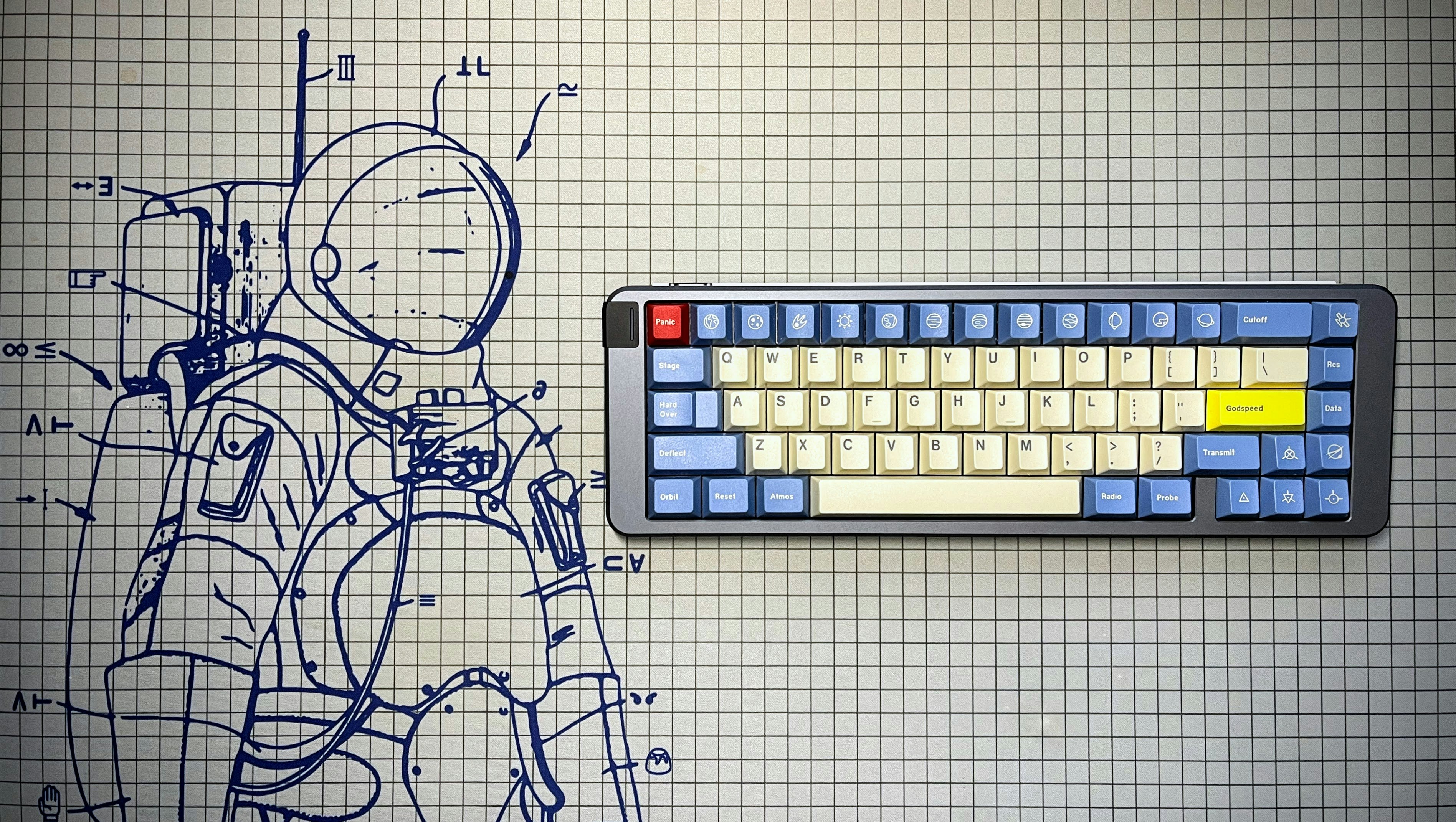 Drop + MiTo GMK Godspeed Custom Keycap Set - Armstrong Base