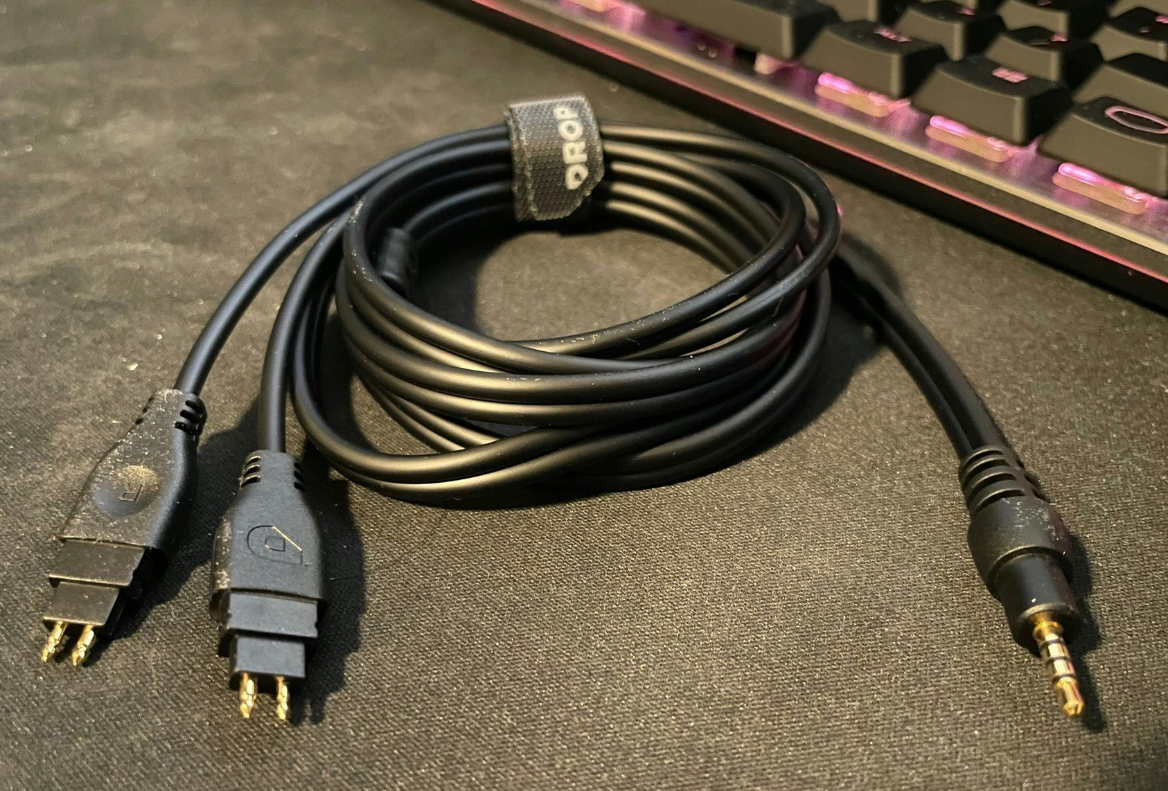 drop trrs 2.5 mm headphone cable for sennheiser