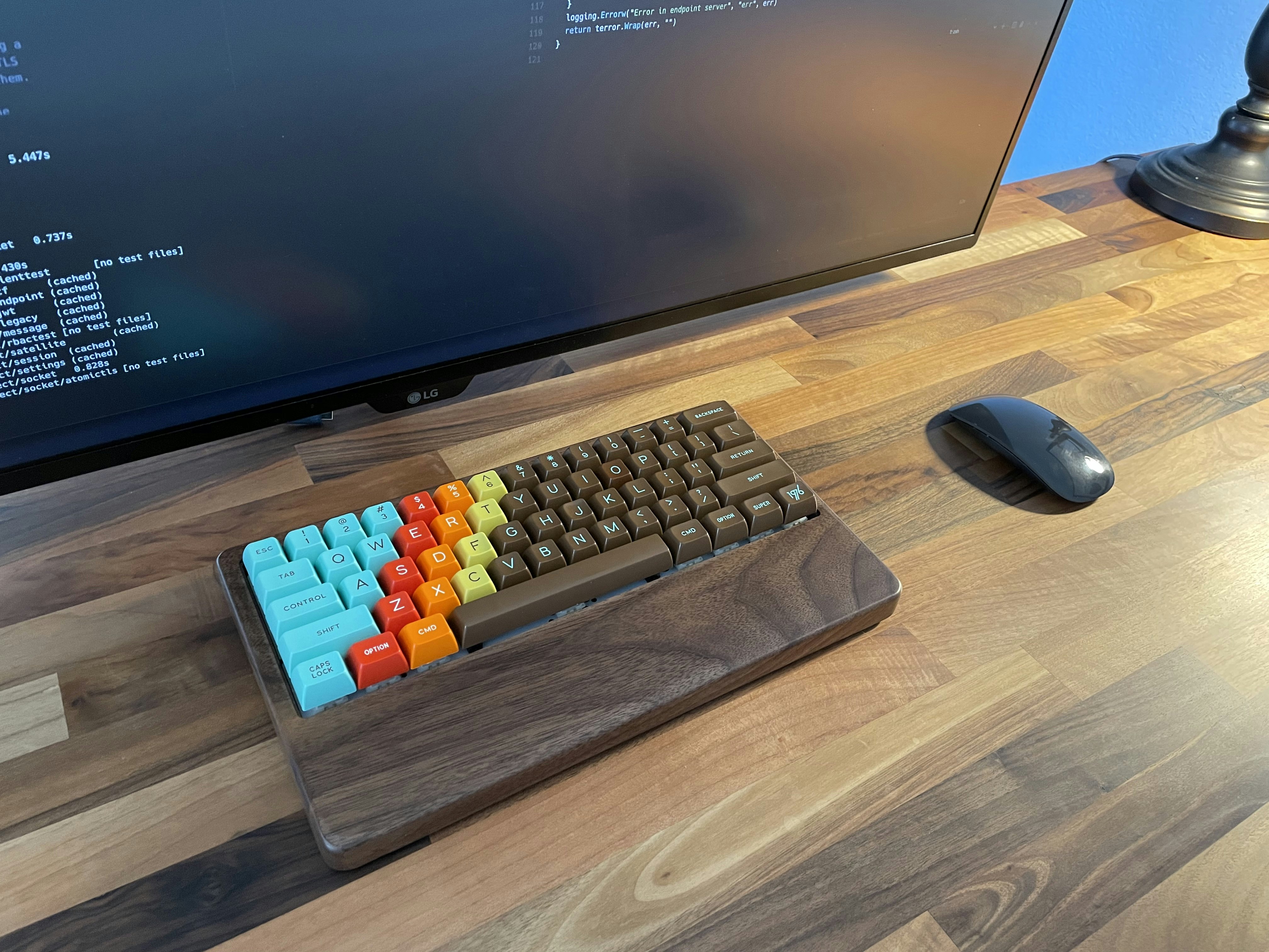 NPKC 60 Wooden Wrist Rest Keyboard Case Mechanical Keyboards
