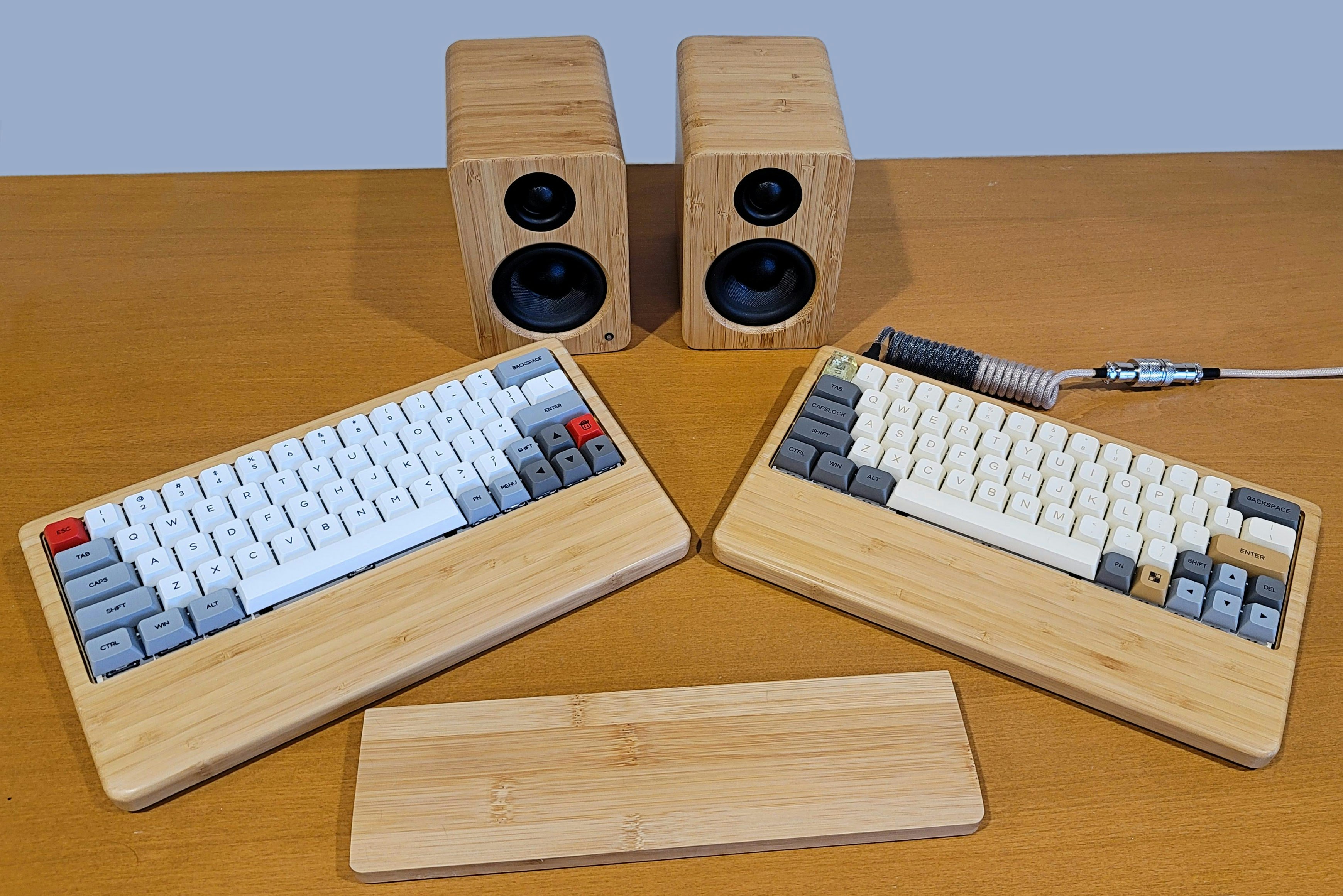 NPKC 60 Wooden Wrist Rest Keyboard Case Mechanical Keyboards