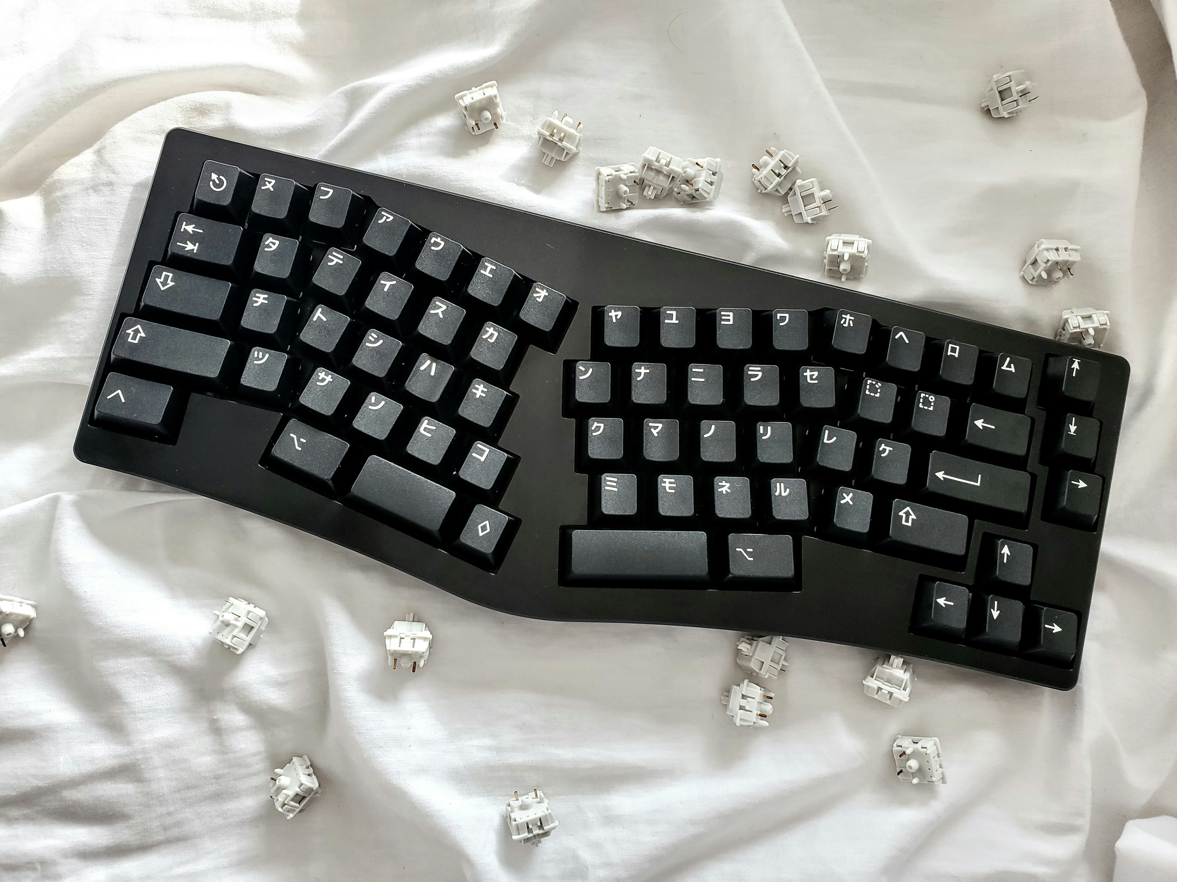 Drop GMK White-on-Black Katakana Custom Keycap Set | Doubleshot