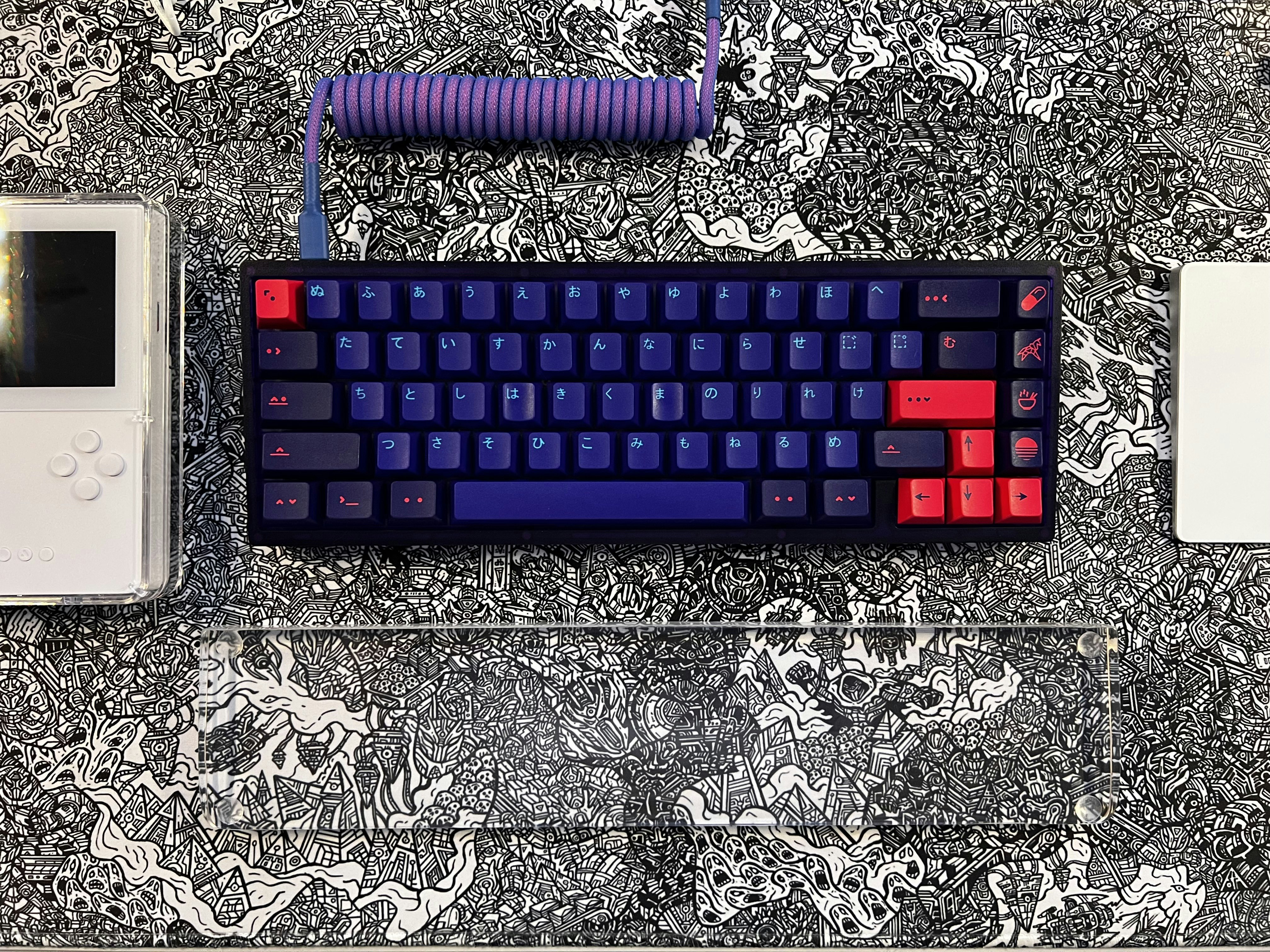 IDOBAO Resin Wrist Rests Blue Mechanical Keyboards Wrist Rest Wrist Rests Drop