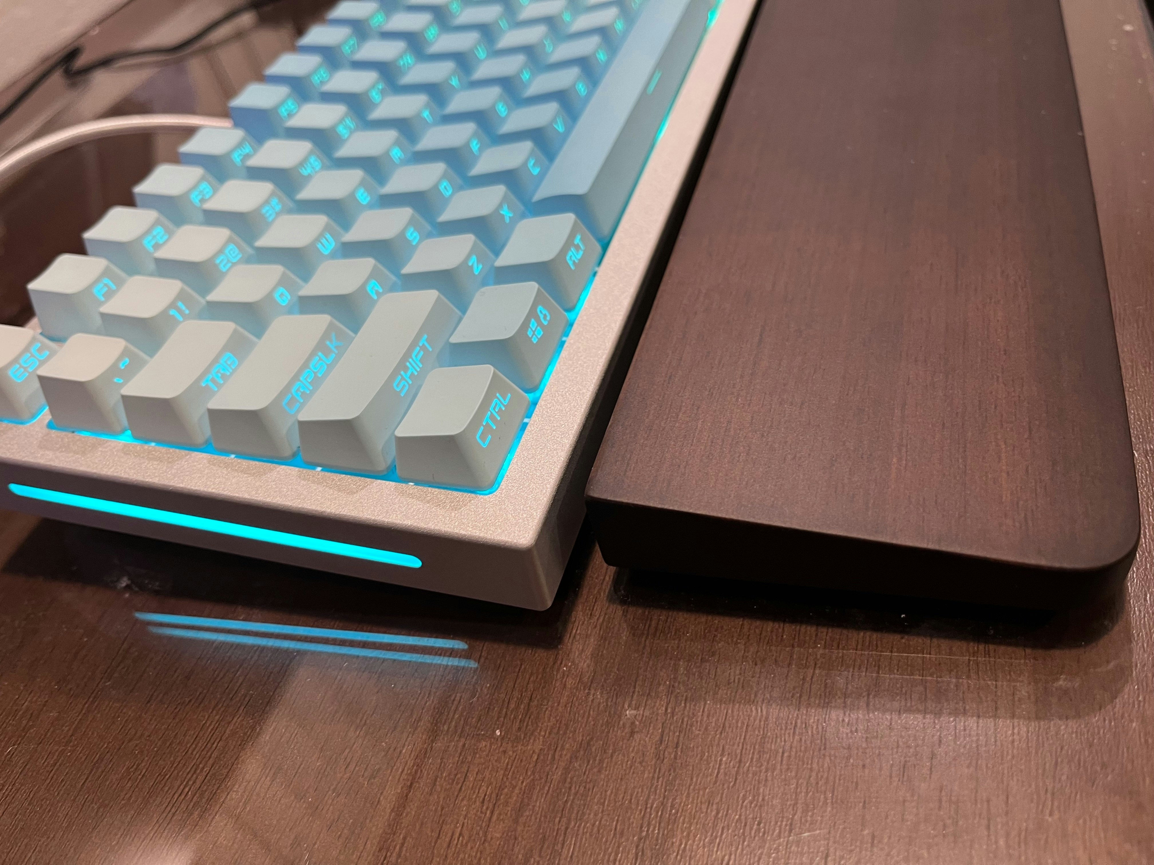 NPKC Wooden Wrist Rests Mechanical Keyboards Wrist Rests Drop