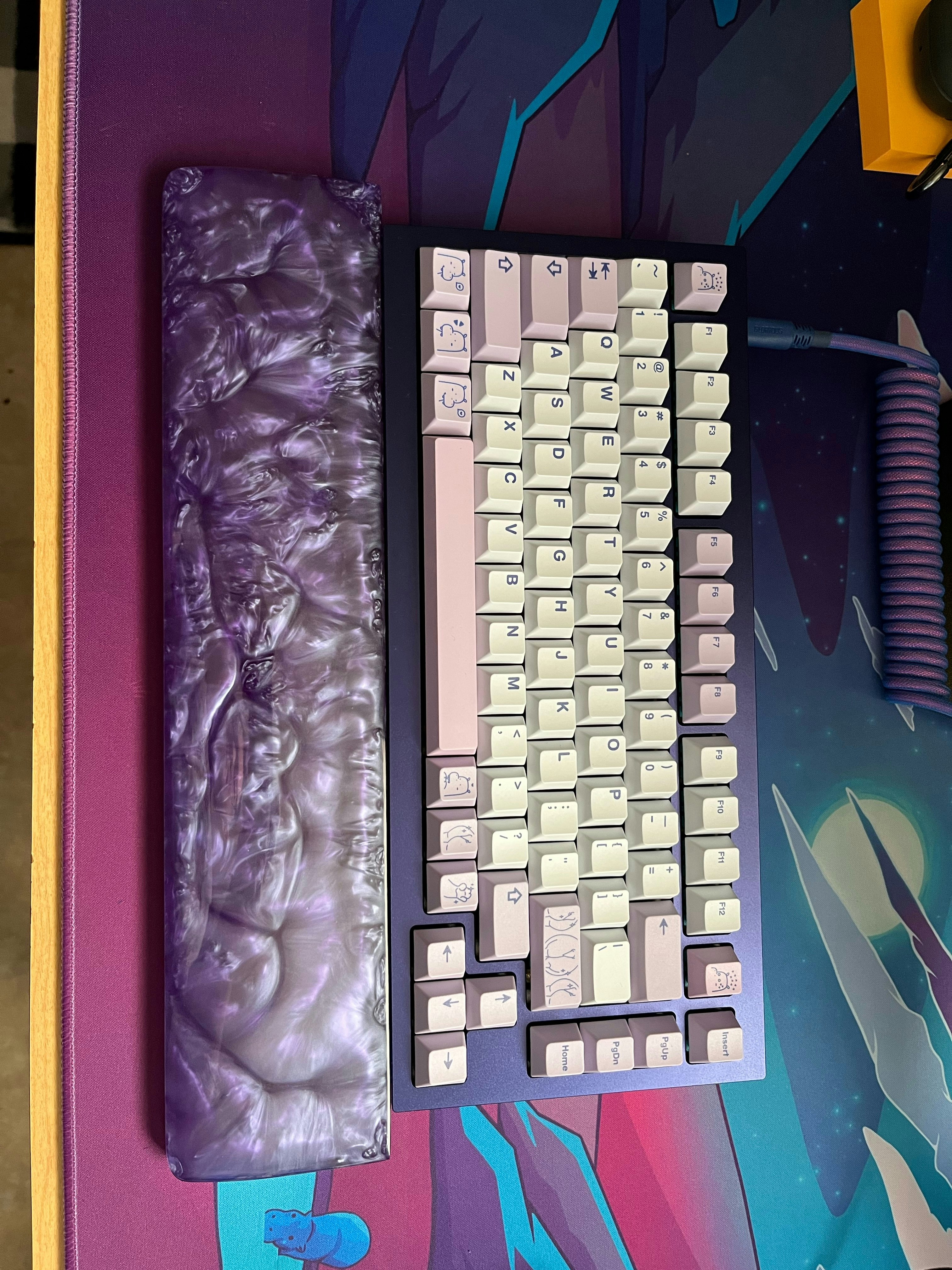 IDOBAO Resin Wrist Rests Blue Mechanical Keyboards Wrist Rests Drop