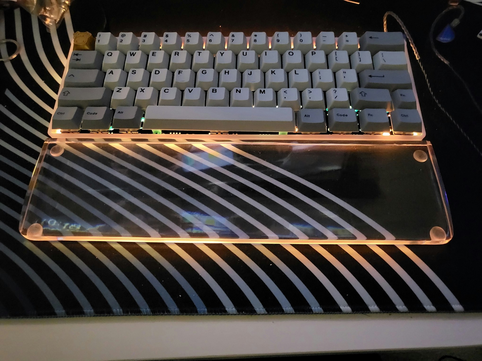 IDOBAO Resin Wrist Rests Blue Mechanical Keyboards Wrist Rests Drop