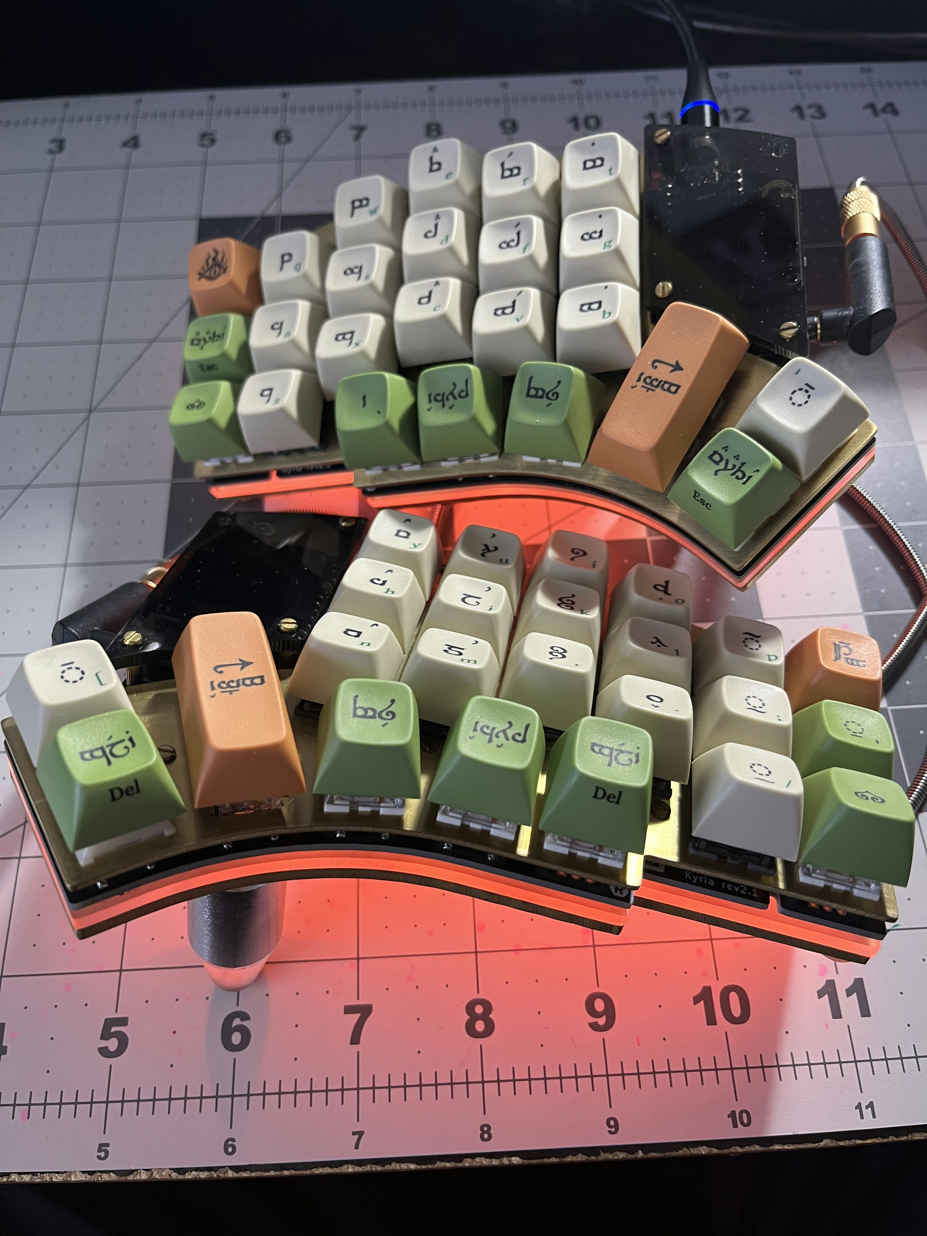 Drop + The Lord of the Rings MT3 Elvish Keycap Set | Dye-subbed