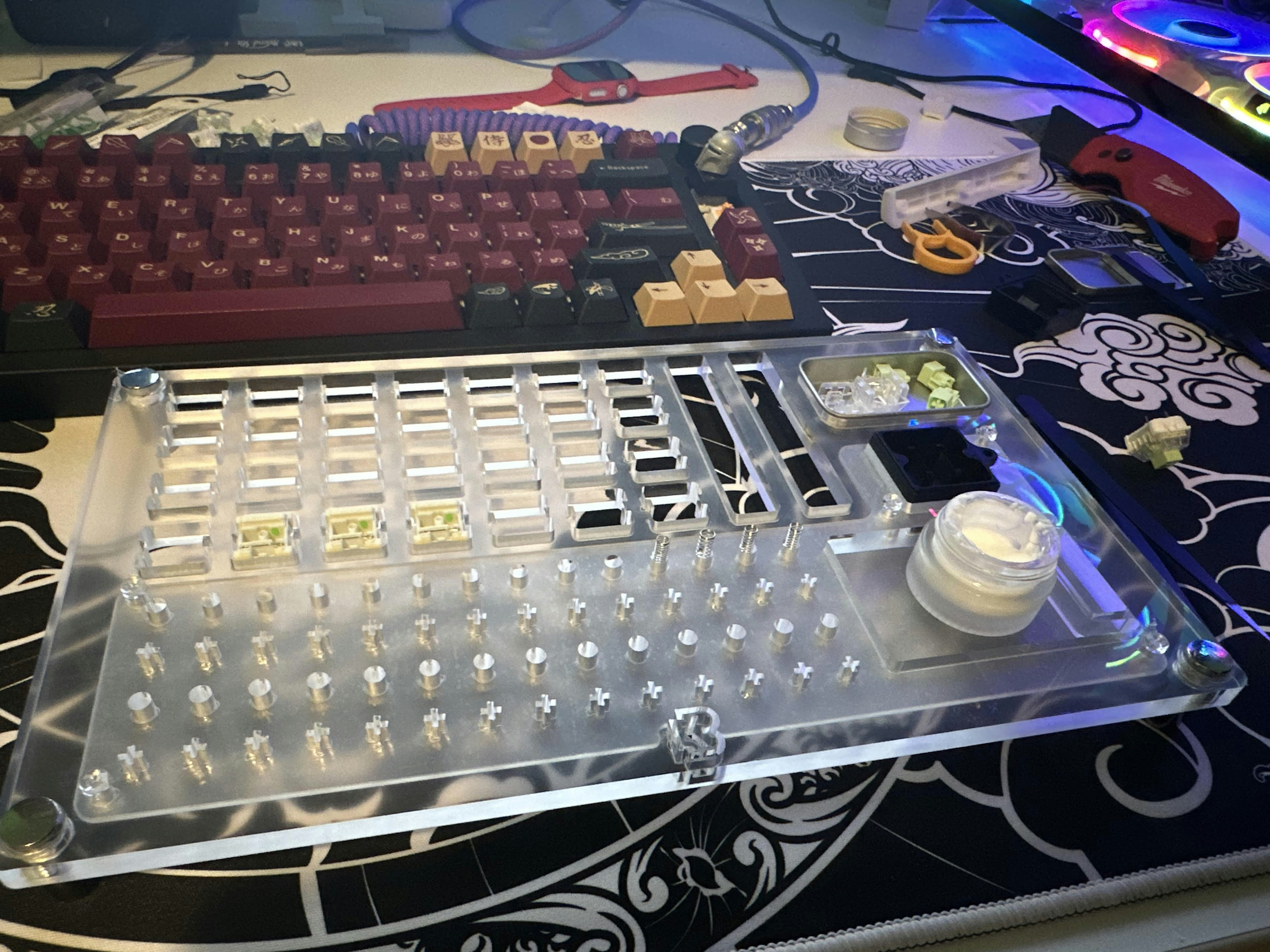 KeebMonkey Custom Acrylic Lube Station Kit Mechanical Keyboards
