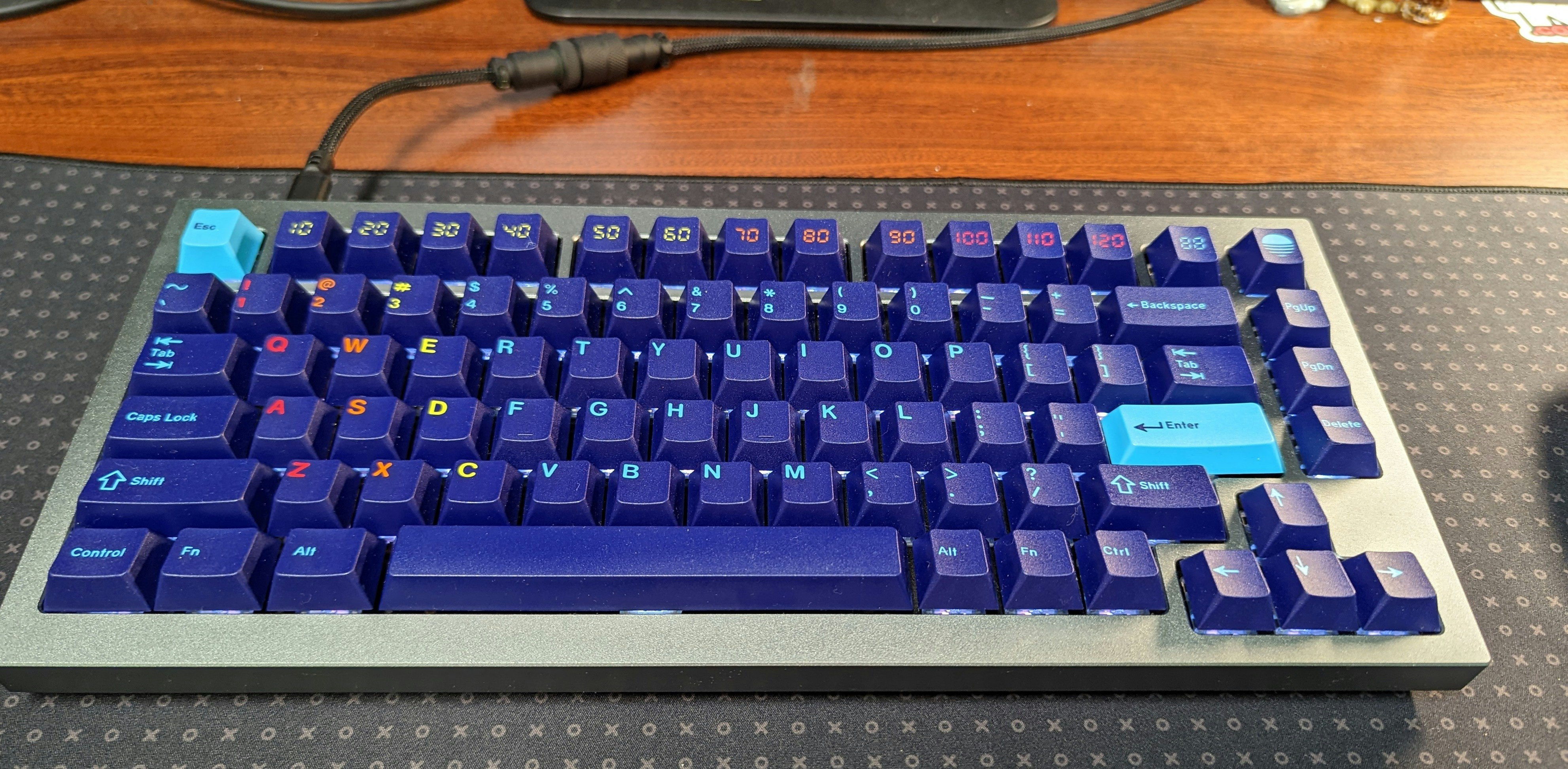 GMK Laser Synthwave M170 with Turbo on Keychron Q1 Drop