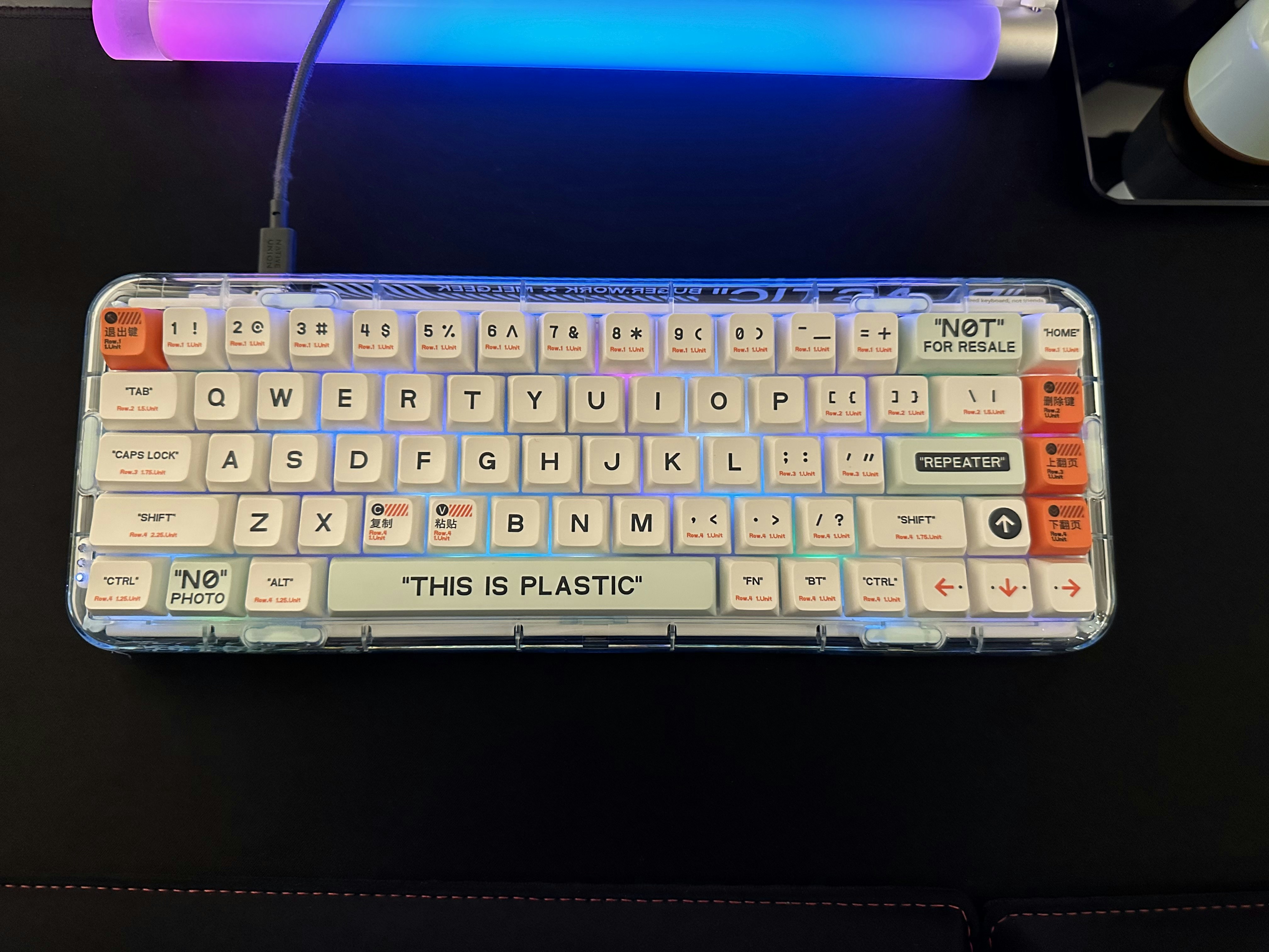 MelGeek Mojo68 Wireless Plastic Keyboard Mechanical Keyboards