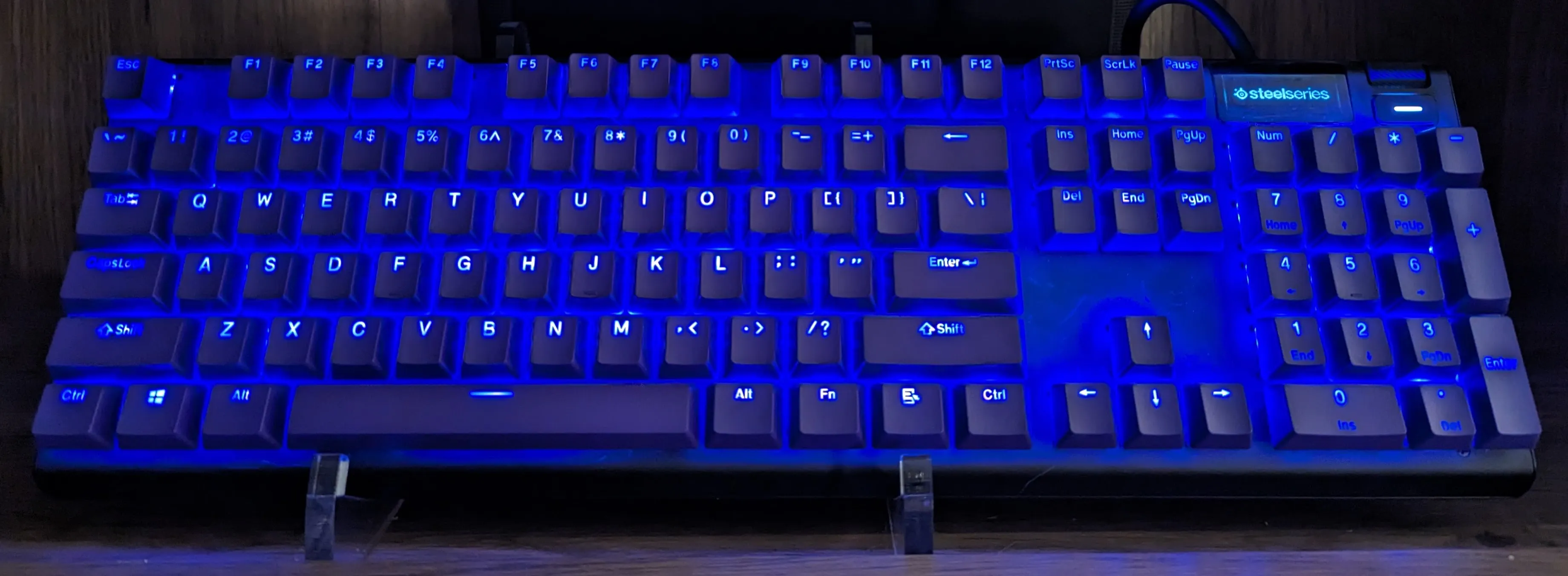 Purple Skylight keycaps on Steelseries Apex Pro | Drop