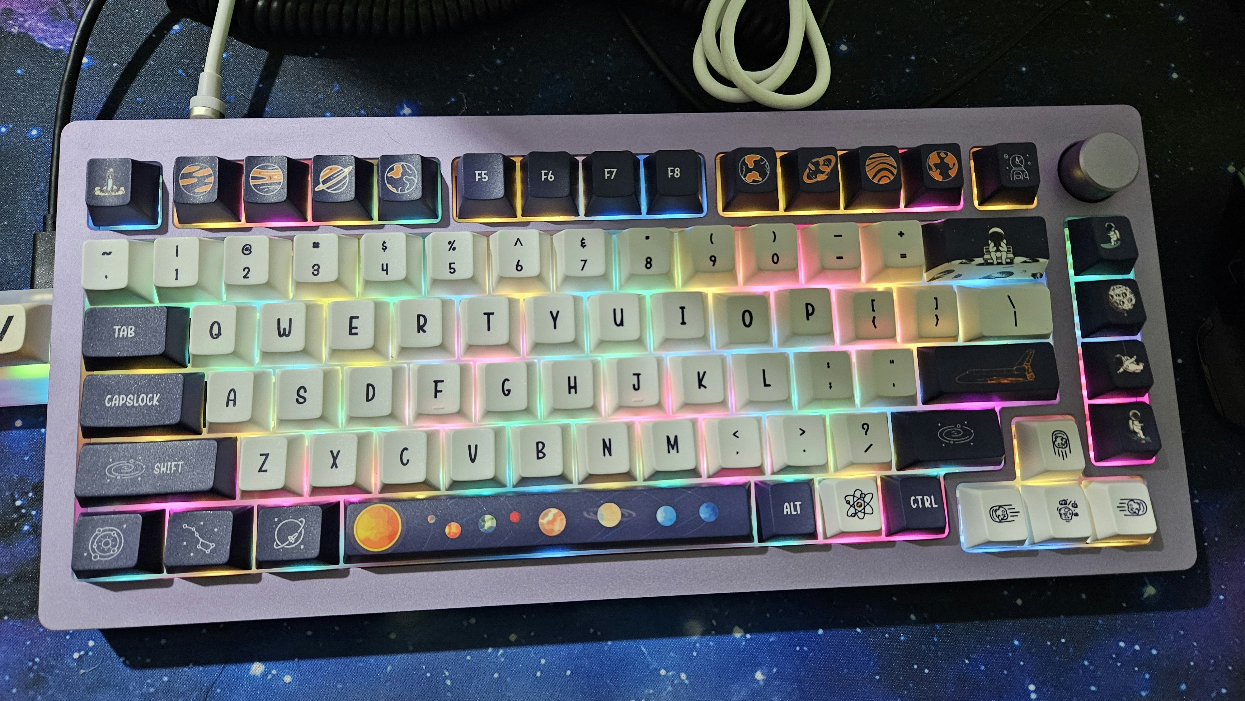 SoulCat To the Universe Dye-Subbed PBT Keycap Set | Mechanical Keyboards |  Keycaps | PBT Keycaps | Drop