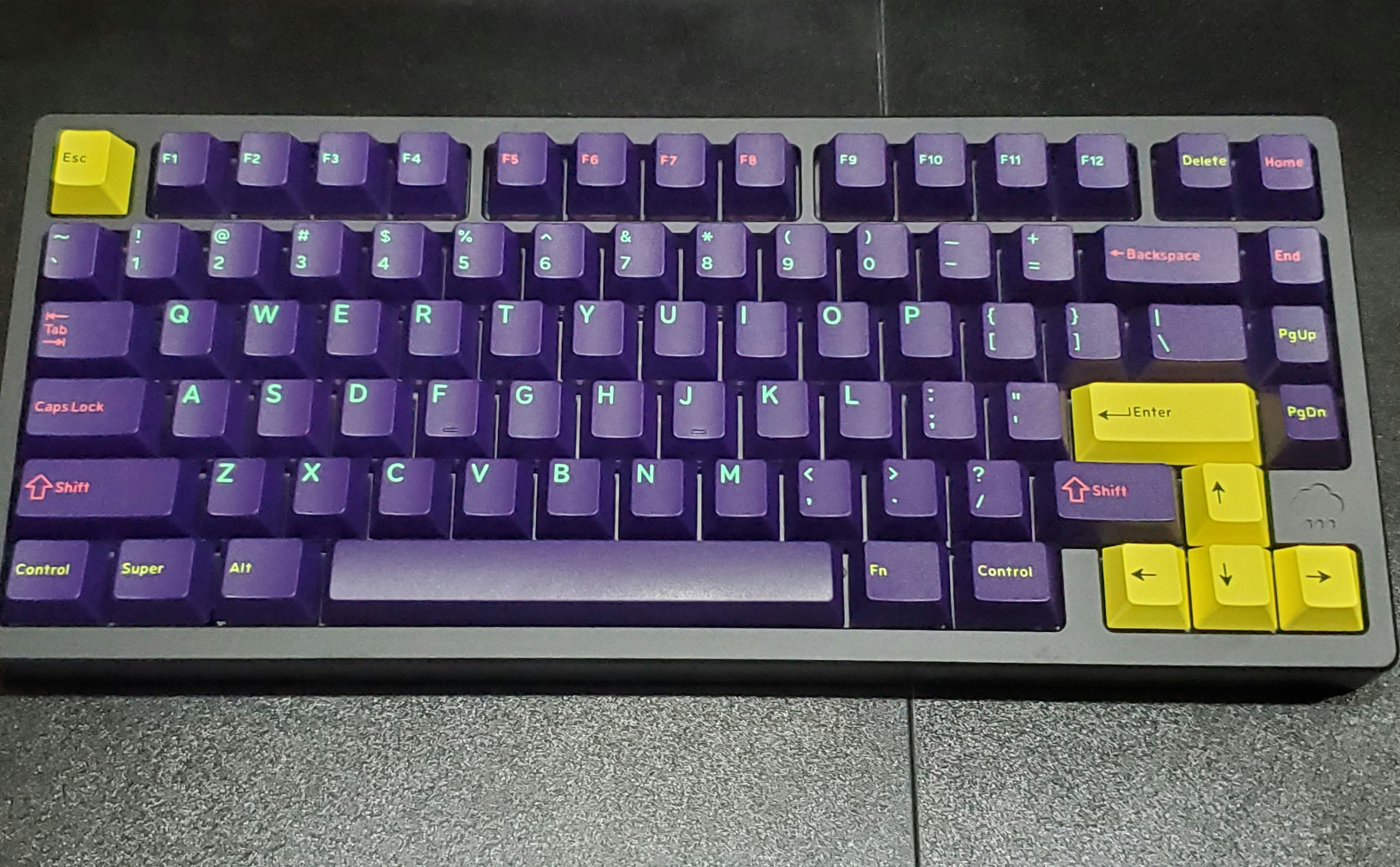 #17 Rainy75 Color(HMX紫スイッチ) Silver Amazon.com: KEEBMONKEY WOBKEY Rainy 75 CNC Aluminum HMX/JWK