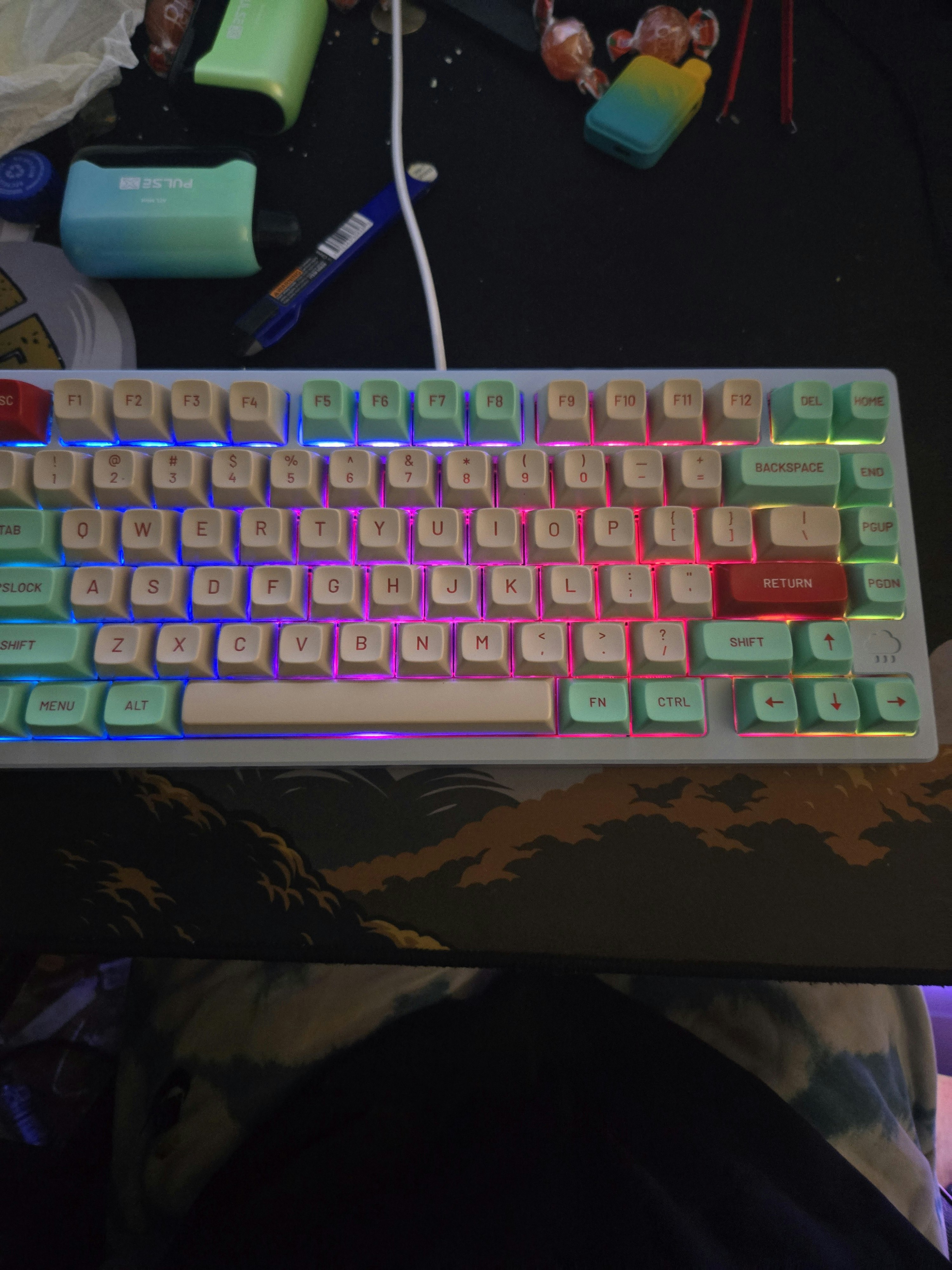 WOBKEY Rainy75 Mechanical Keyboard - Lite - Black - Hmx Violet