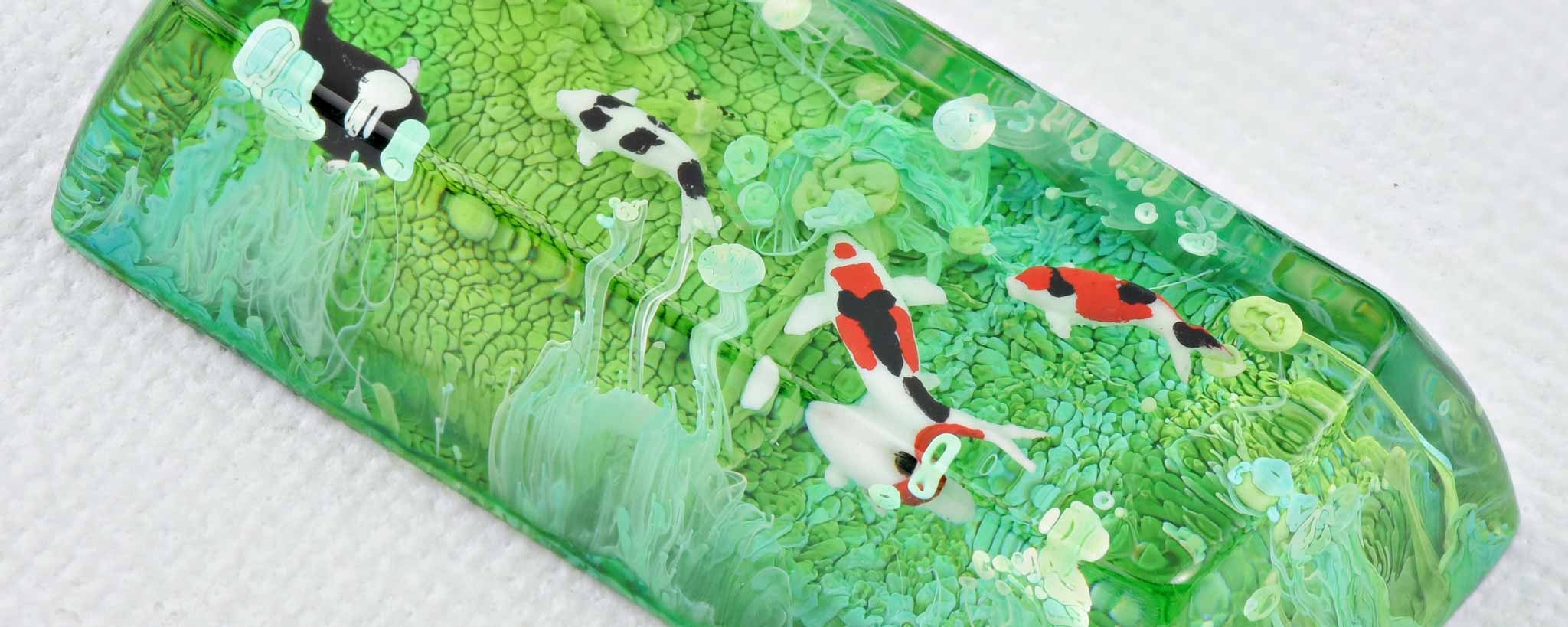 [Jelly Key] Zen Pond Spacebar/Enter/Shift artisan keycaps Drop