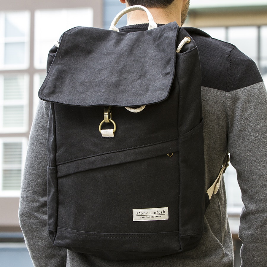 stone and cloth backpack