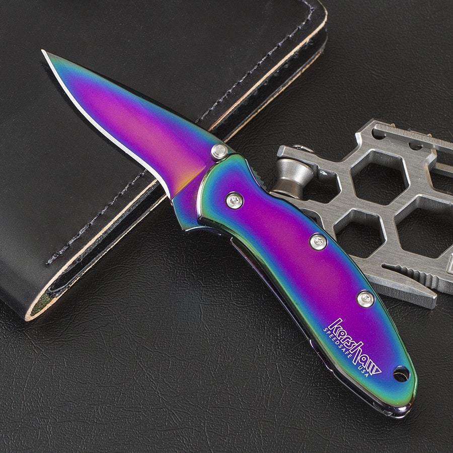 Kershaw Rainbow Chive Pocket Knife Knives Folding Knives Drop