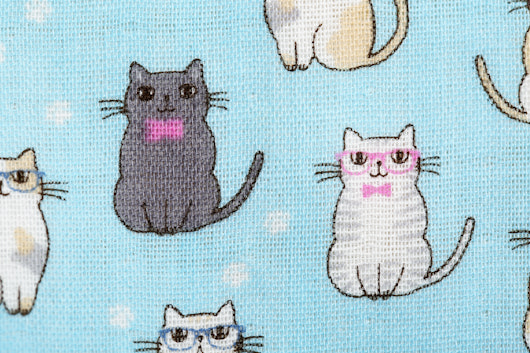 Hipster Cats Double Gauze