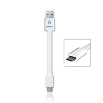 3.5" White Micro USB Cable
