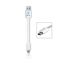 3.5" White Mini USB Cable