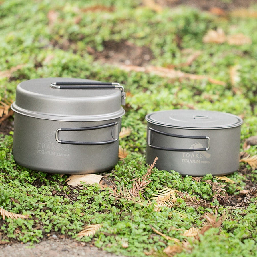 Toaks Titanium 900ml and 1350ml Pot Set | Cookware | Drop